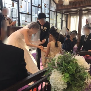 新婦甥っ子姪っ子のリングベアラー