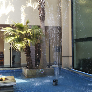 中庭演出 噴水 チャペル向き|569243さんのアイランドヒルズ迎賓館（営業終了）の写真(1170633)