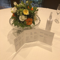 テーブル装花とドリンクメニュー