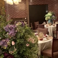 サンプルで置かれている造花