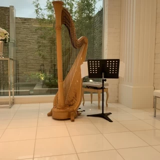 ハープの生演奏も可能です。