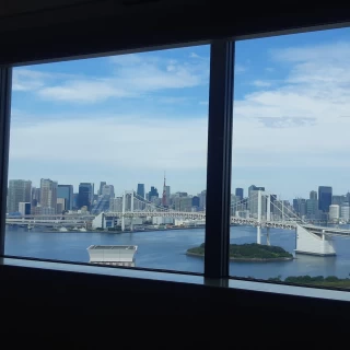 披露宴会場前の廊下からの景色