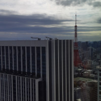 ブライダルフロアの待合スペースから見える東京タワー