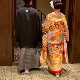 華やかな金×黄の色打掛
