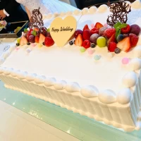 ウエディングケーキはランクアップしませんでした。