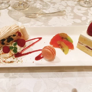 デザートが可愛らしく美味しかったです。