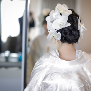 新婦和装白無垢に合わせた装花|571745さんのJRタワーホテル日航札幌の写真(1280985)