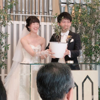 人前式で行ったオリーブ植樹と水差しの儀