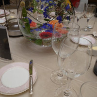 テーブルの装花