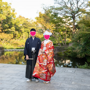 披露宴前の撮影|572341さんの太閤園 (Fujita Kanko Group)（ウエディング取扱終了）の写真(1231512)