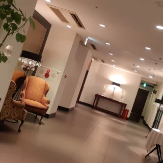 披露宴会場前の廊下スペース