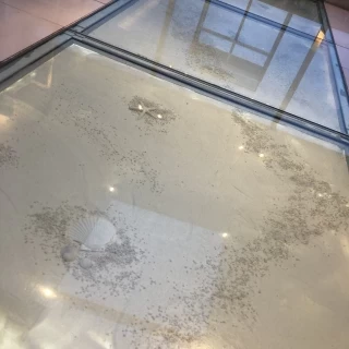 バージンロードに砂や貝殻などがあり海を感じられます