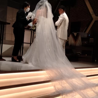 階段があるのでベールがとてもきれい