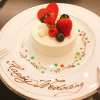当日、契約後にケーキをいただきました。