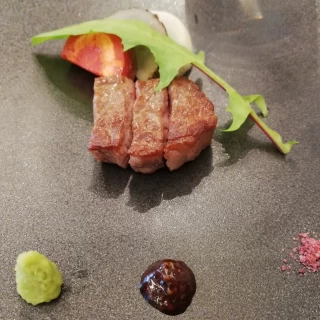 フェアでの試食　ステーキ