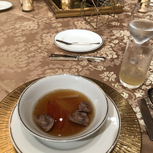 試食会、コンソメスープです。|574975さんのヒルトン成田の写真(1129601)