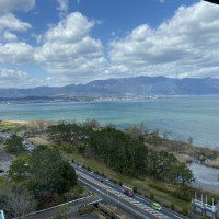 ホテルから見える琵琶湖の風景