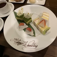式の終了後に控室で食べたケーキ！