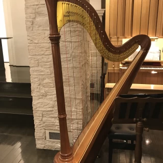 チャペルのハープは貴重です