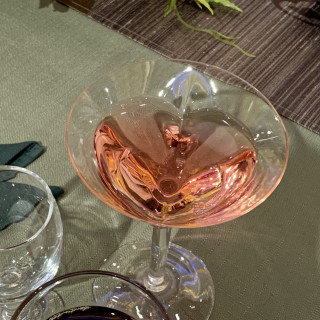 ハートグラスのワイン