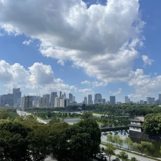 フラワーシャワーをする場所からみた景色です！