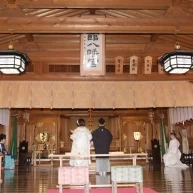 函館八幡宮本殿の様子