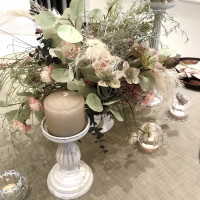 ゲストテーブルの花の装飾