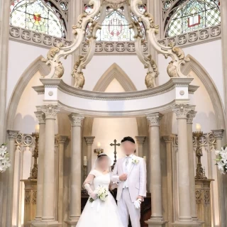 祭壇での記念写真