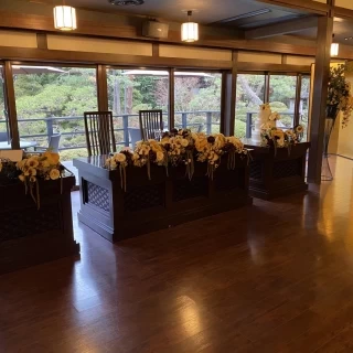 新郎新婦の席です。