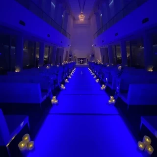 入場時の青いライトの雰囲気
