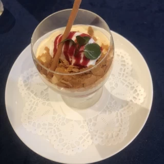 那須高原の牧場でとれたミルクを使用したデザート
