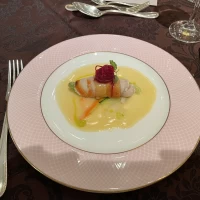 金目鯛とアスパラのポピエット