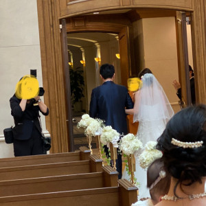 コロナの中でのバタバタ結婚式 挙式会場は天井が高くパイプオルガンもよく響いて良かったです 口コミ 評判 帝国ホテル 大阪 ウエディングパーク