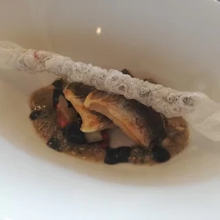 試食会コース　メインのお魚料理