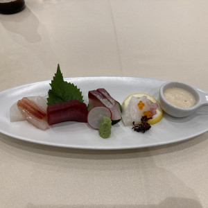 お造りは新鮮で、こりこりした魚を食べることができました|577574さんの成田ビューホテル（営業終了）の写真(1348964)