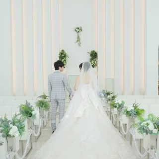 新郎新婦で撮影