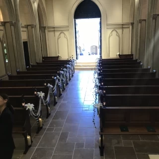 花嫁側から見たチャペルの光景