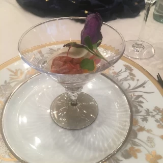サーモンとジュレの前菜