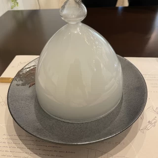 フォアグラ茶漬けの演出