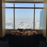 39階の披露宴会場。東京の景色が一望できます。