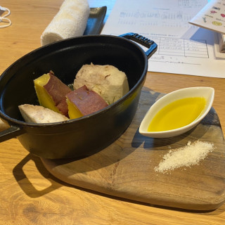 試食の料理。ただの芋、、、