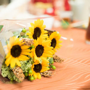 祖母へ感謝の花束を渡しました。|579829さんの椿大神社 椿会館の写真(1159411)