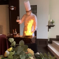 料理の演出も素敵でした。