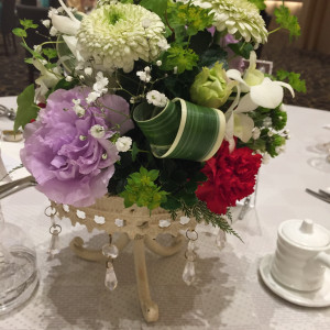 テーブルの装花です。|580290さんのベルヴィ宇都宮の写真(1164155)