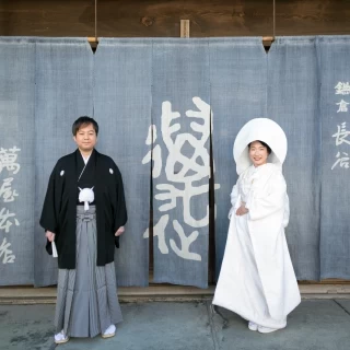 のれん前の写真