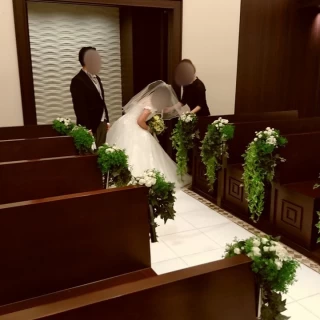 新婦母によるベールダウン時です。