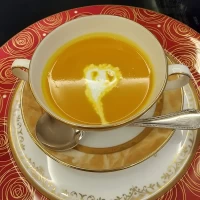 試食。かぼちゃのポタージュ