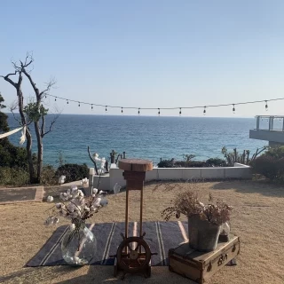 海側の挙式会場です