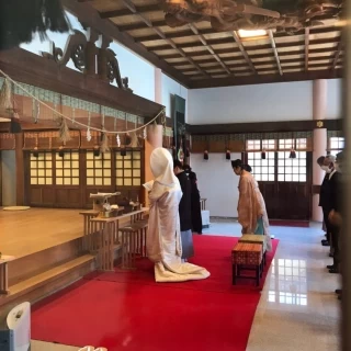 結婚式の様子
龍の祝福