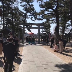 雅楽と共に花嫁行列|581252さんの龍城神社の写真(1169787)